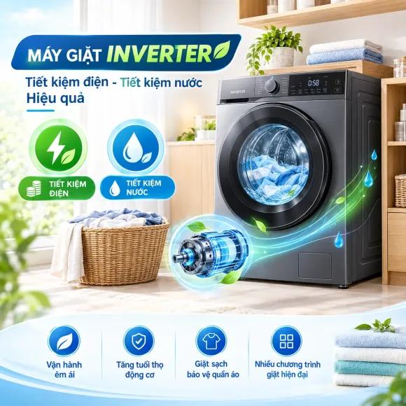 Máy Giặt Inverter Có Giúp Tiết Kiệm Điện Và Nước Hiệu Quả Hay Không?