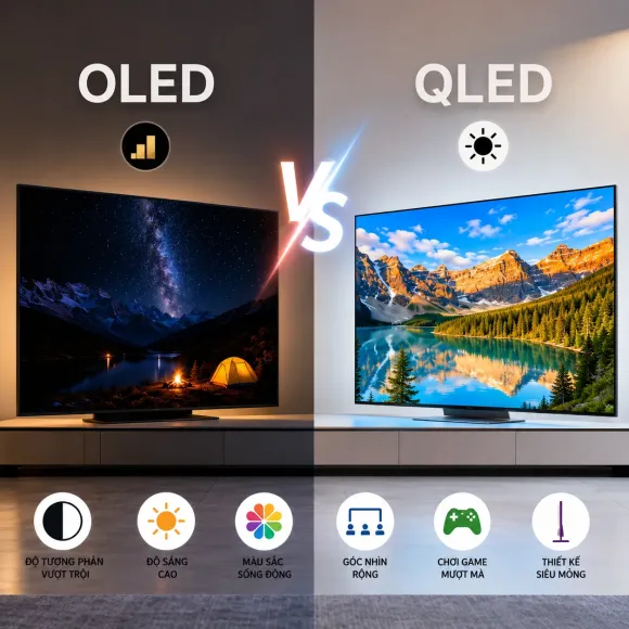 TV OLED Hay QLED Tốt Hơn? So Sánh Chi Tiết Ưu Và Nhược Điểm Của Từng Loại