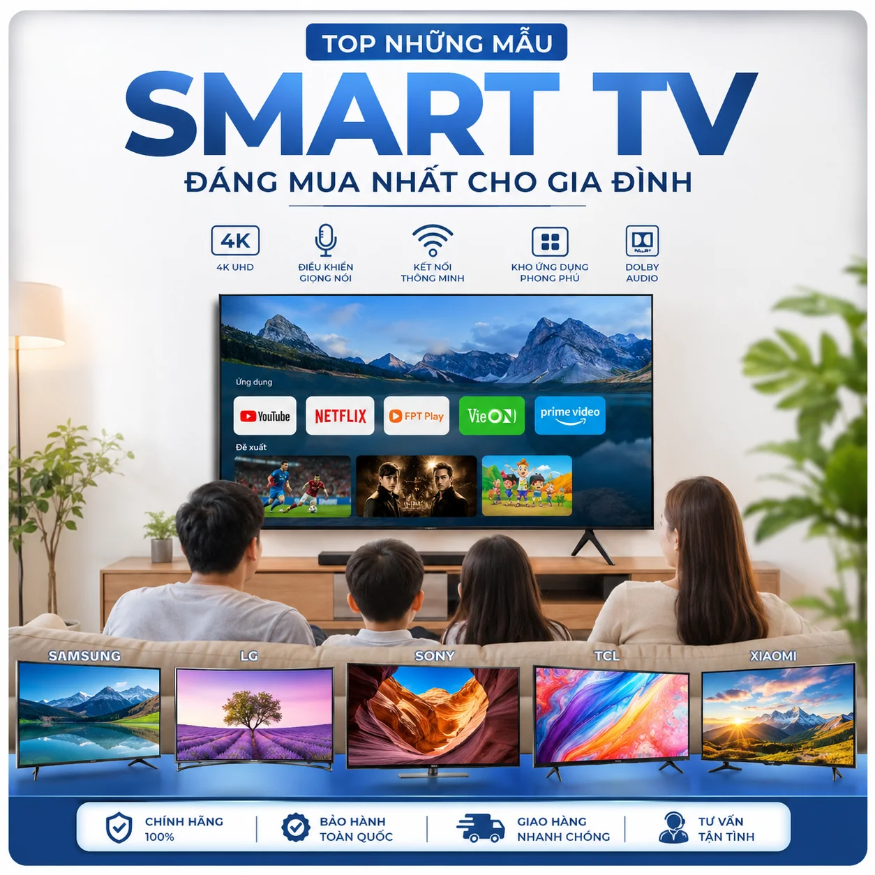 Top Những Mẫu Smart TV Đ&aacute;ng Mua Nhất Cho Gia Đ&igrave;nh Trong Năm Nay